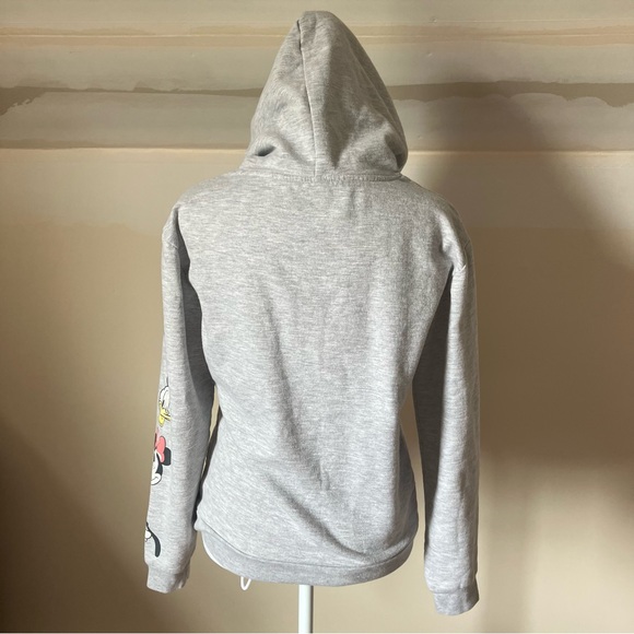 Disney Mickey Mouse & Pals Gray Fleece Hooded Sweatshirt size XS - Picture 5 of 7